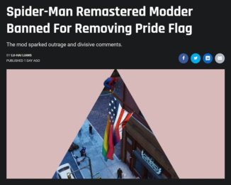 Anti-Pride Spider-Man Remastered mod removed